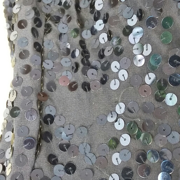 Vintage Circa 1985 Silk & Sequin Cocktail Dress - Picture 8 of 8